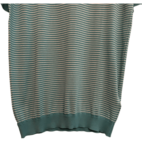 新品　JOHN SMEDLEY S/S  CREWNECK STRIPED KNIT   100% SEA ISLAND COTTON  "MADE IN ENGLAND"