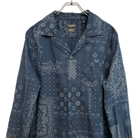 新品　TODD SNYDER BANDANA PRINT SHIRTS INDIGO DYE