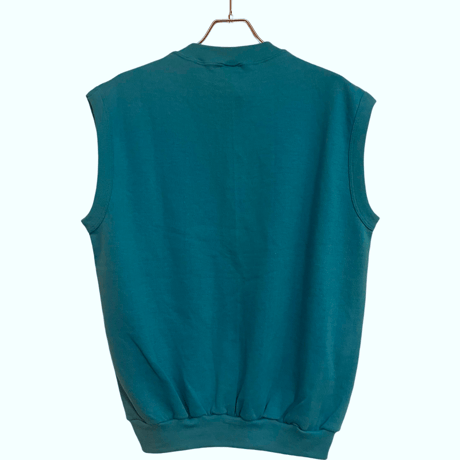 新品　DEAD STOCK 70s~80s SPORTSWEAR NO-SLEEVE SWEAT SHIRTS TIFFANY  BLUE