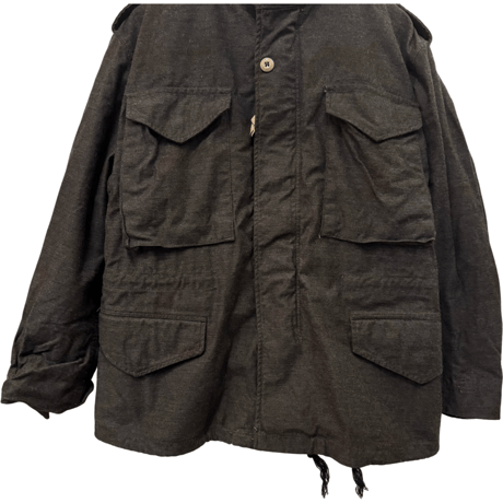 USED  US MILITARY M65 FIELD JACKET S-XS BLACK OVER DYED