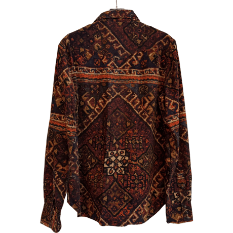 USED  RL DENIM&SUPPLY NATIVE PRINT CORDUROY WESTERN SHIRTS
