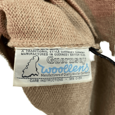 USED VINTAGE GURNSEY WOOLENS  SWEATER ”MADE IN ENGLAND”