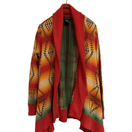 USED Polo Ralph Lauren   NAITIVE KNIT SHAWL