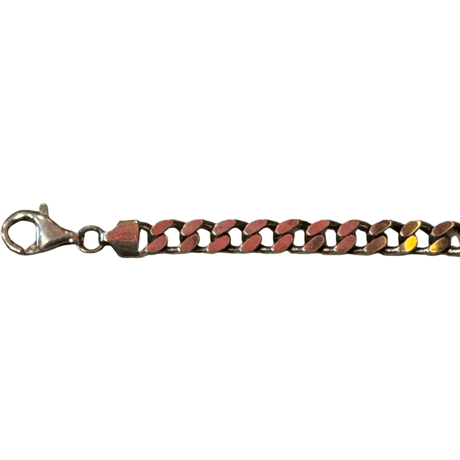 VINTAGE　SILVER　CURB CHAIN BRACELET