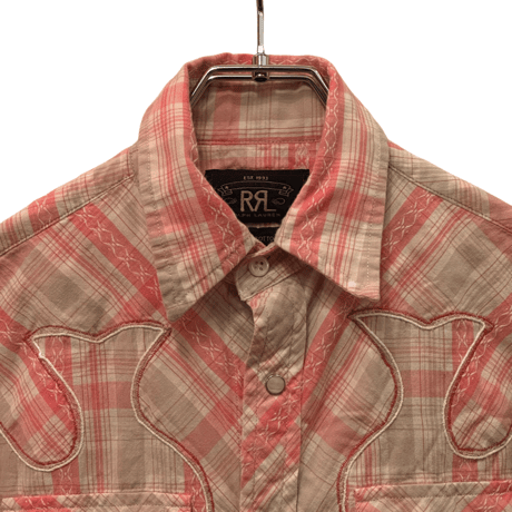USED   DOUBLE RL CHECK WESTERN SHIRTS
