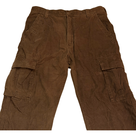 USED US Levi's BROWN CORDUROY LOOSE FIT CARGO PANTS