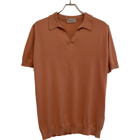 新品　JOHN SMEDLEY S/S  KNIT SHIRTS  ROSEBUD  100% SEA ISLAND COTTON  "MADE IN ENGLAND"