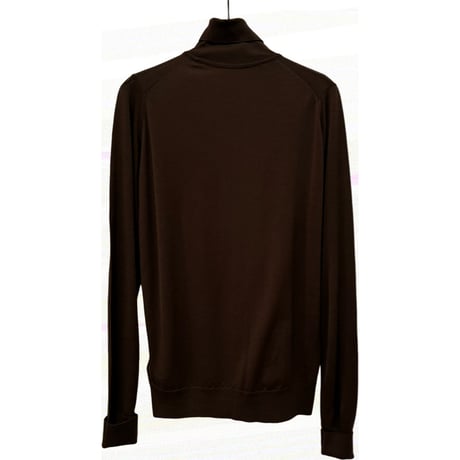 新品　JOHN SMEDLEY TURTLENECK KNIT  100% MERINOWOOL SNOW BROWN  "MADE IN ENGLAND"