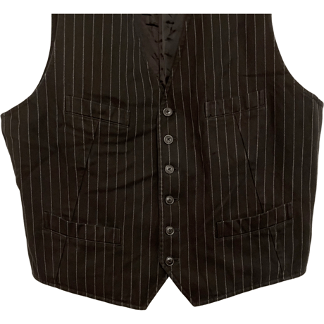 USED POLO RALPH LAUREN BLACK STRIPE  VEST