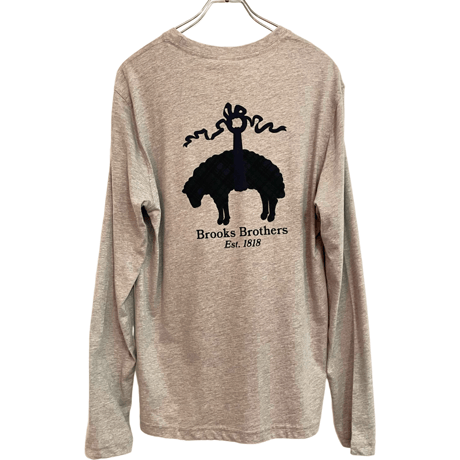 新品　 BROOKS BROTHERS L/S TSHIRTS  ”GOLDEN FLEECE”BACK PRINT CLASSIC FIT