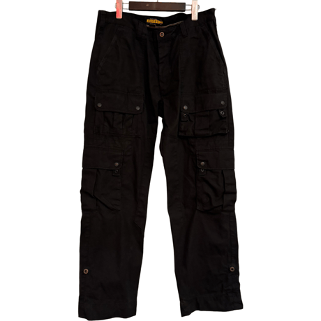 USED POLO RUGBY BLACK HEAVY WEIGHT CANVAS BUSH PANTS