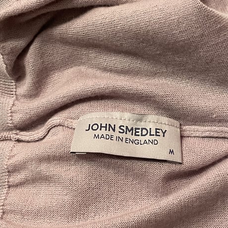 新品　JOHN SMEDLEY TURTLENECK KNIT  100% SEA ISLAND COTTON PINK DAWN  "MADE IN ENGLAND"