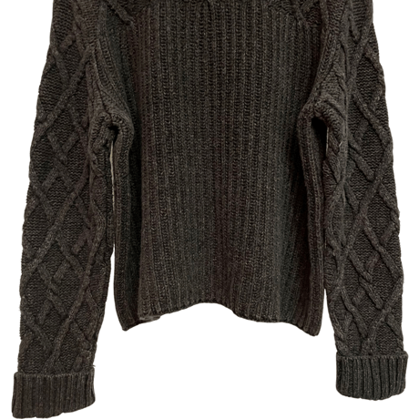 USED RRL BLAGINDIGO DYE ARAN SWEATER