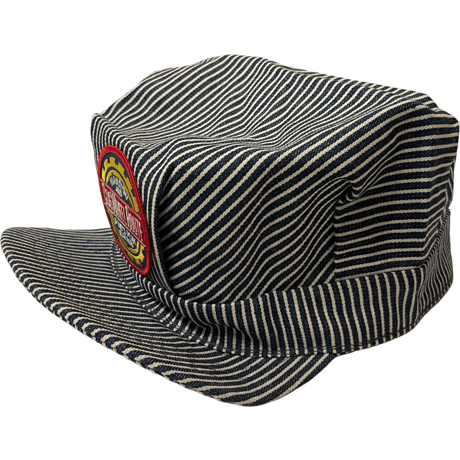 DEAD STOCK MADE IN USA HICKORY RAILROAD MAN WORK CAP SIZE 7 3/4