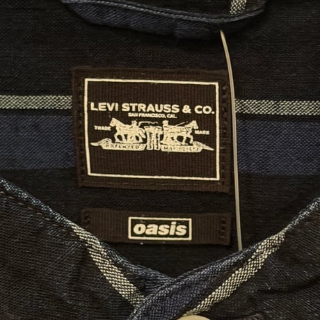 NEW  LEVI'S×OASIS BANDCOLLAR STRIPE SHIRTS