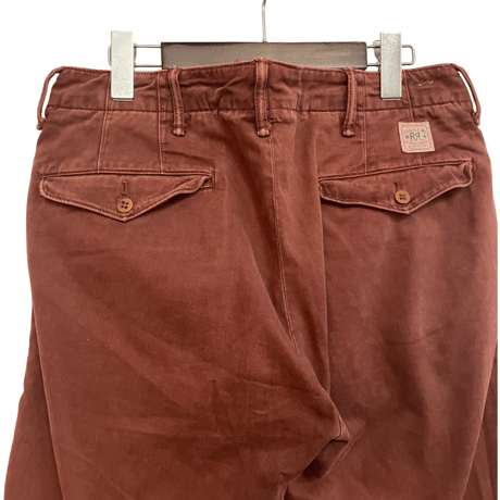 USED DOUBLE RL OFFICERS CHINO TROUSER BURGUNDY