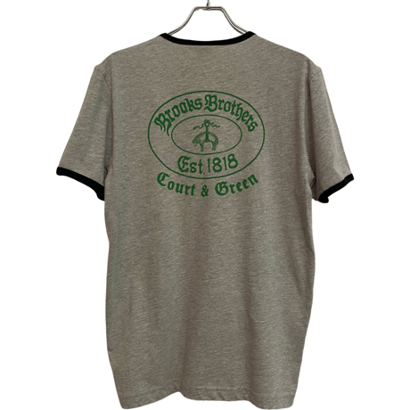 新品　 BROOKS BROTHERS S/S TRIM TSHIRTS  ”COURT&GREEN" CLASSIC FIT