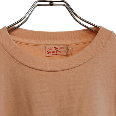 新品 LINUS GOLD ”TSP”  L/S TUBLAR TSHIRTS”APRICOT” MADE IN USA