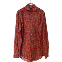 USED RALPH LAUREN PURPLE LABEL FLORAL SHIRTS MADE IN ITALY