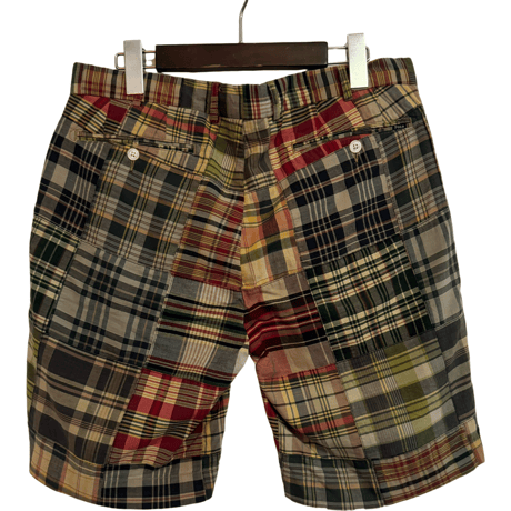 USED POLO RALPH LAUREN MADRAS PATCHWORK SHORT PANTS