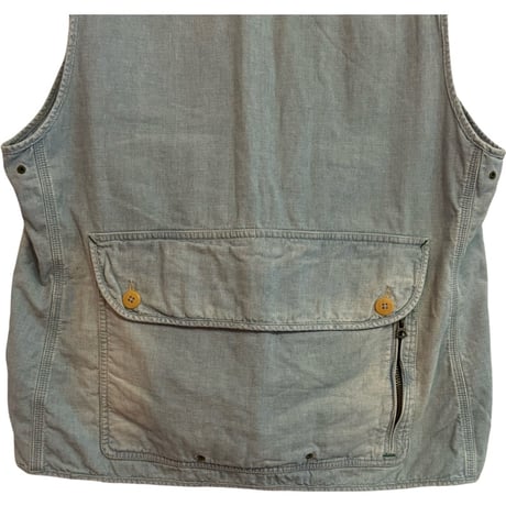 USED POLO RALPH LAUREN  CHAMBRAY SAFARI VEST