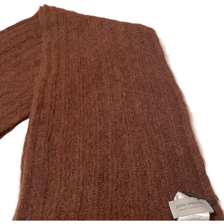 新品　JOHN SMEDLEY RIB KNIT SCARF  "MADE IN ENGLAND"