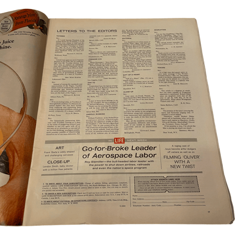 VINTAGE BOOK (USED)  LIFE MAGAZINE 1968 JAN