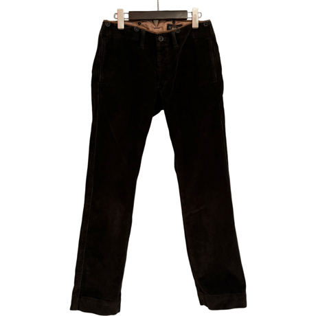 USED DOUBLE RL BUCKLE BACK CORDUROY TROUSER