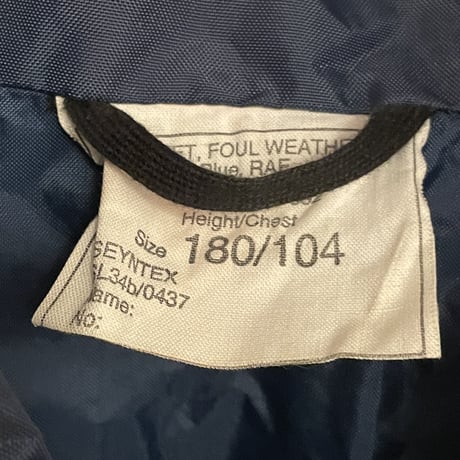 DEAD STOCK RAF(UK Royal Air Force)FOUL WEATHER JACKET