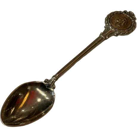 USED ANTIQUE 1953 ELIZABETH II CROWNED SPOON MADE IN ENGLAND