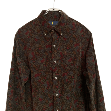 USED POLO RALPH LAUREN FLORAL PRINT CORDUROY BD SHIRTS