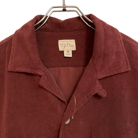 新品　J CREW BURGUNDY  CORDUROY CAMP SHIRTS