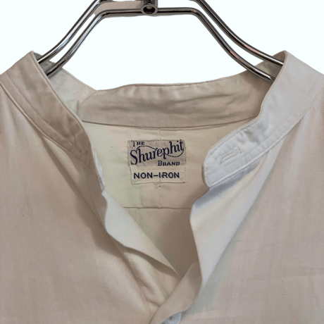 VINTAGE/ANTIQUE (USED) WHITE LONG TAIL BANDCOLLAR SHIRTS