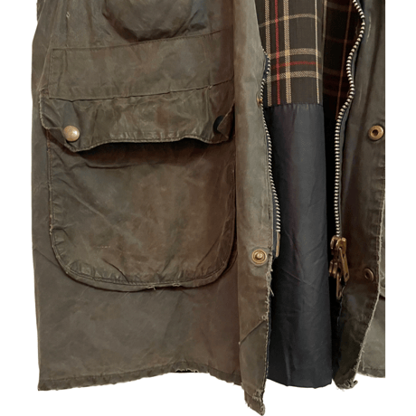 USED 70s~80s  BARBOUR BEDAIL CUT-OFF CUSTOM VEST ONE-WARRANT