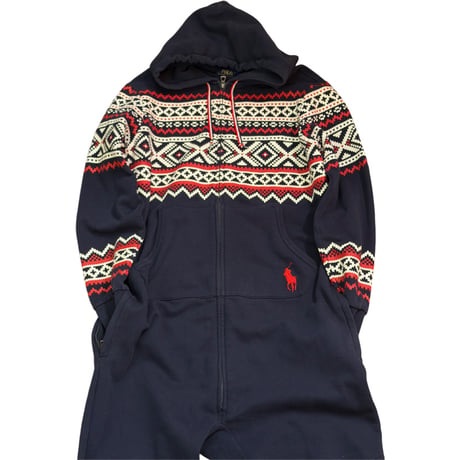 USED POLO RALPH LAUREN SWEAT HOODIE JUMP SUIT