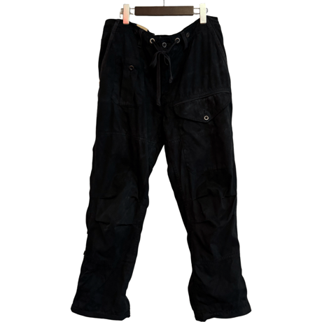 USED POLO RALPH LAUREN BLACK DOUBLE FACE BUSH PANTS