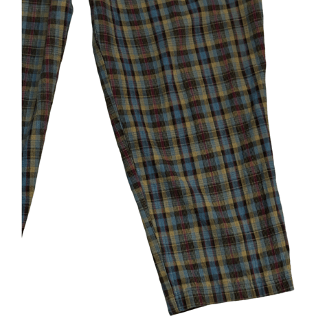 USED  COTTON×LINEN CHECK TROUSER