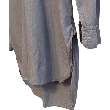 VINTAGE/ANTIQUE (USED) PINCHECK LONG TAIL BANDCOLLAR SHIRTS