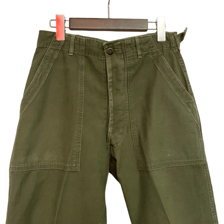 VINTAGE US ARMY OG107 PANTS W-STITCH SIDE ADJUSTER BAKER