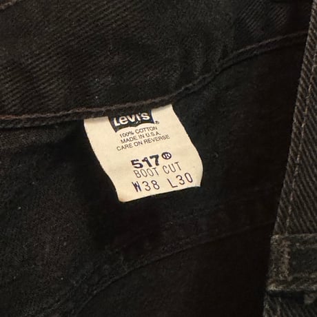 USED Levi's 517 BLACK  ”MADE IN USA”