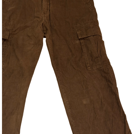 USED US Levi's BROWN CORDUROY LOOSE FIT CARGO PANTS