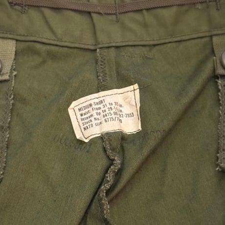 DEADSTOCK US ARMY M65  TROUSER