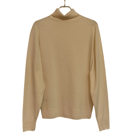 新品　JOHN SMEDLEY TURTLENECK KNIT SNOW WHITE  100% MERINO WOOL  "MADE IN ENGLAND"