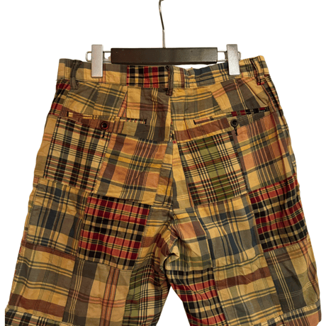 USED POLO RALPH LAUREN MADRAS PATCHWORK SHORT PANTS