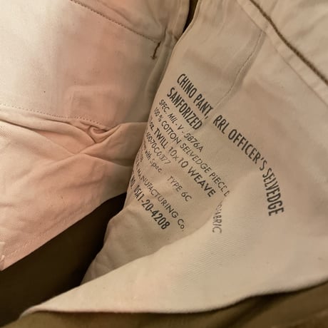 USED DOUBLE RL OFFICERS CHINO TROUSER