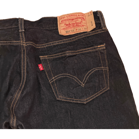 USED US Levi's 501 BLACK DENIM