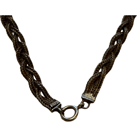VINTAGE SILEVER ROPE NECKLACE