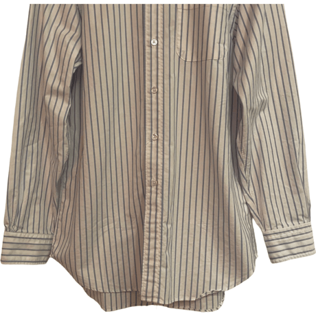 新品　 BROOKS BROTHERS STRIPE  OXFORD POLO COLLAR SHIRTS  ”MADE IN USA”