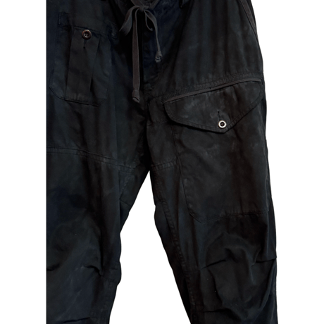 USED POLO RALPH LAUREN BLACK DOUBLE FACE BUSH PANTS