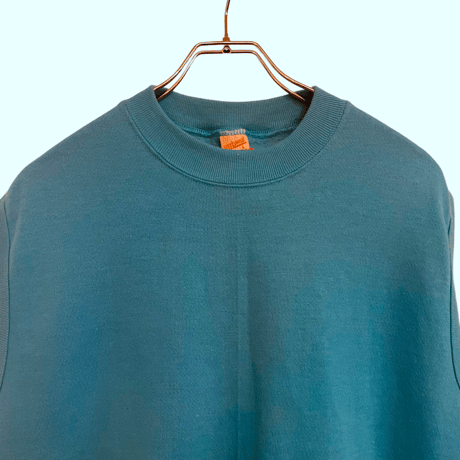 新品　DEAD STOCK 70s~80s SPORTSWEAR NO-SLEEVE SWEAT SHIRTS TIFFANY  BLUE